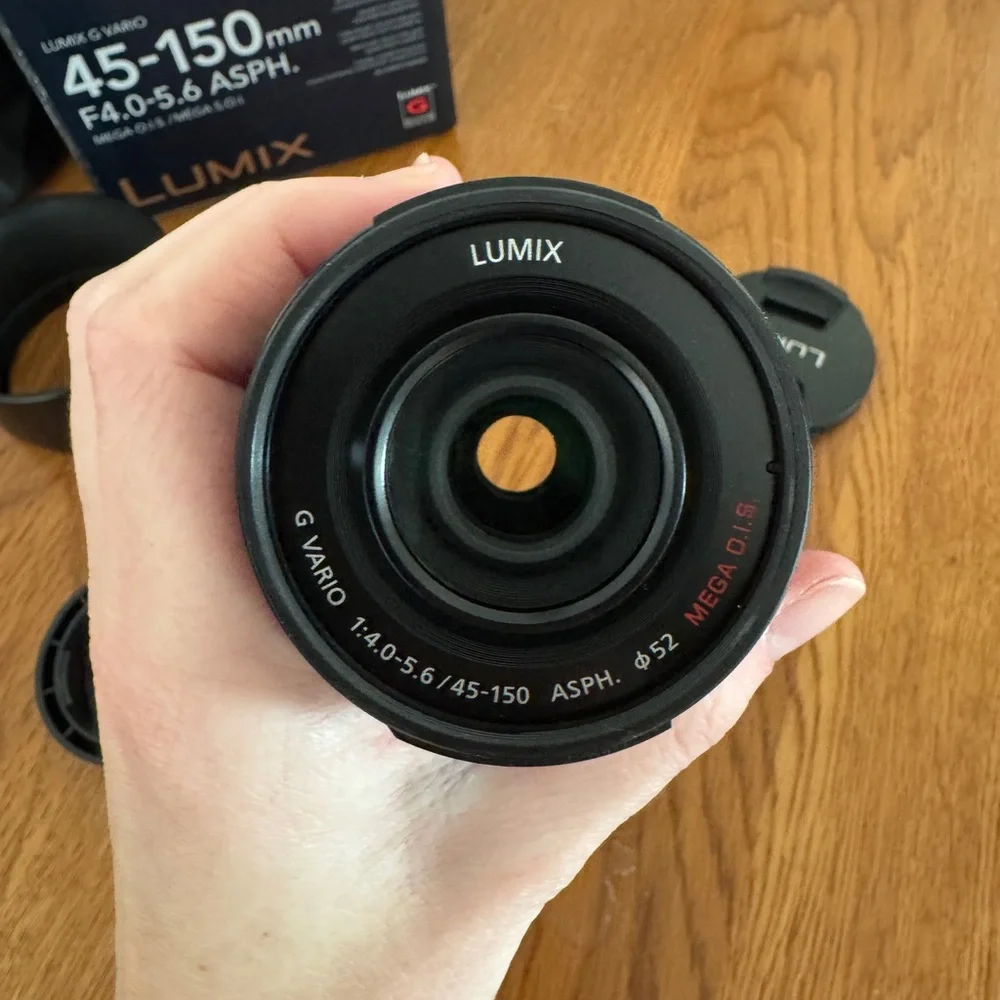 Panasonic Lumix G Vario 45-150mm Lens in Black